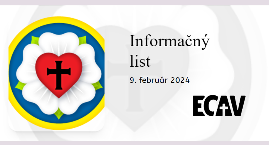 Informačný list ECAV, 9.2.2024