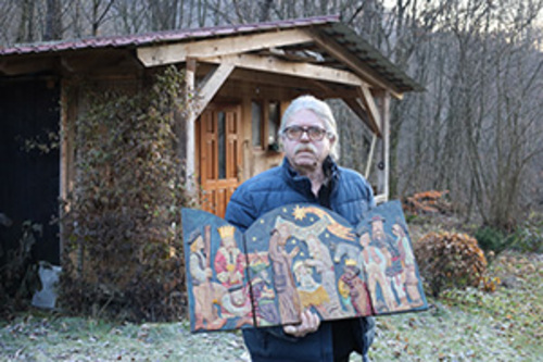 S drevorezbárom Jánom Krličkom v decembrovom eVýchode