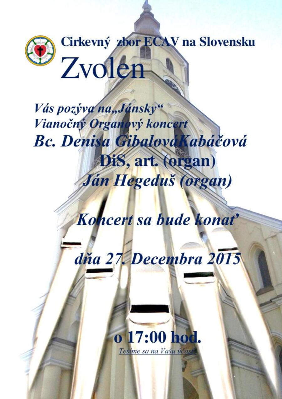 Vianočný koncert vo Zvolene 27. 12.