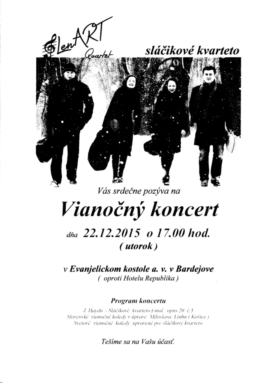 Vianočný koncert v Bardejove 22. 12.