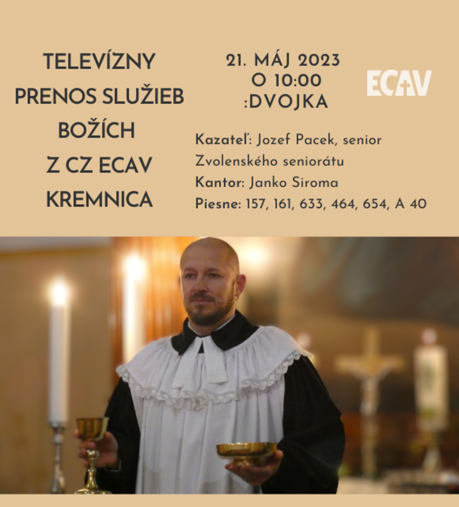 Televízne Služby Božie z Kremnice- 21.5.2023