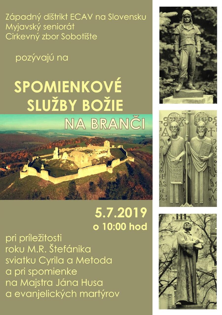 Spomienkové SLUŽBY BOŽIE na Branči