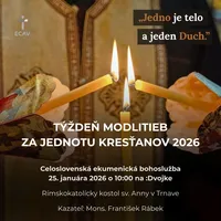 Celoslovenská ekumenická bohoslužba, 25.1.2026 z Trnavy