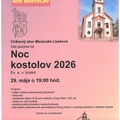 Noc kostolov 2026 v Moravskom Lieskovom