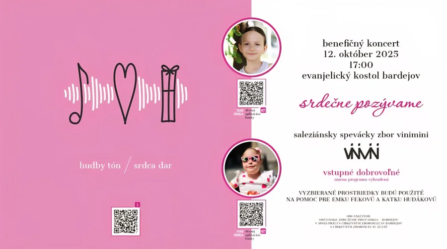Benefičný koncert pre dve dievčatá