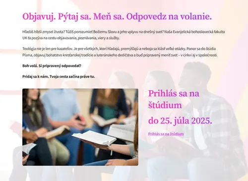 Druhé kolo prijímačiek na EBF UK je otvorené