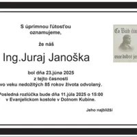 Zomrel Juraj Janoška
