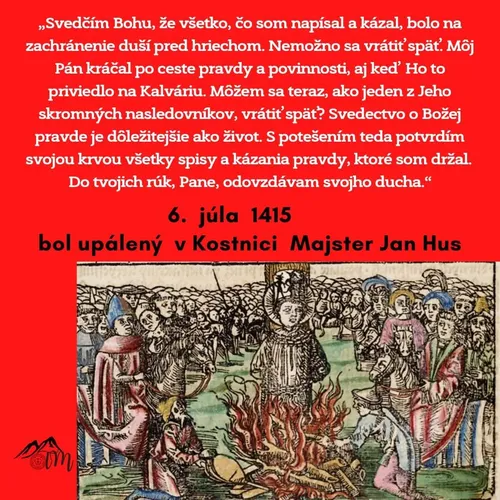 Pred 610 rokmi bol upálený Majster Jan Hus