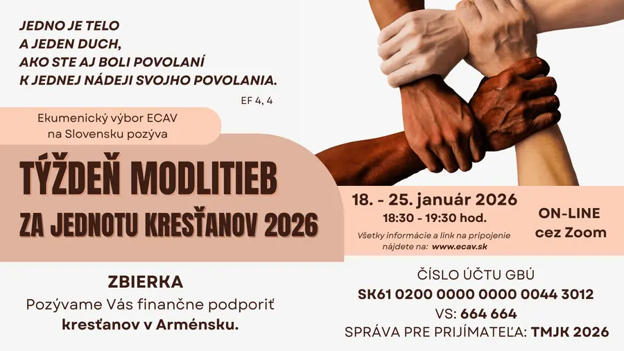 On-line Týždeň modlitieb za jednotu kresťanov 2026