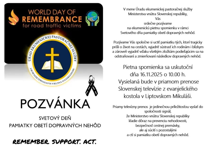 Svetový deň pamiatky za obete dopravných nehôd, 2025
