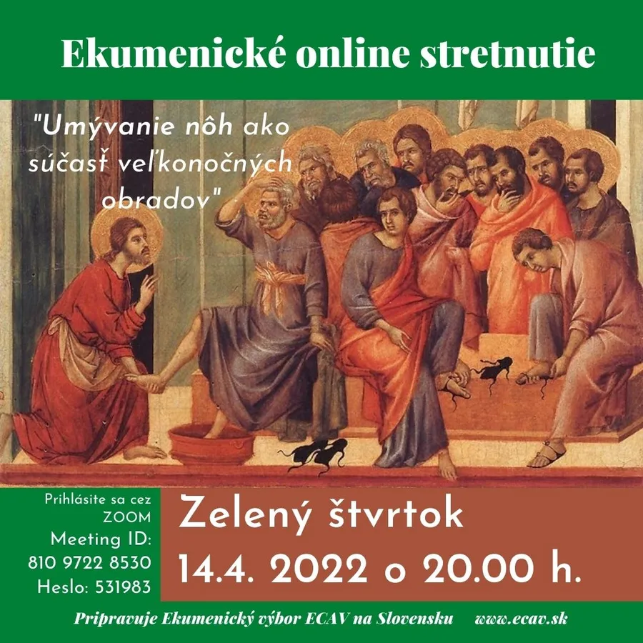 Umývanie nôh... ekumenické ONLINE stretnutie