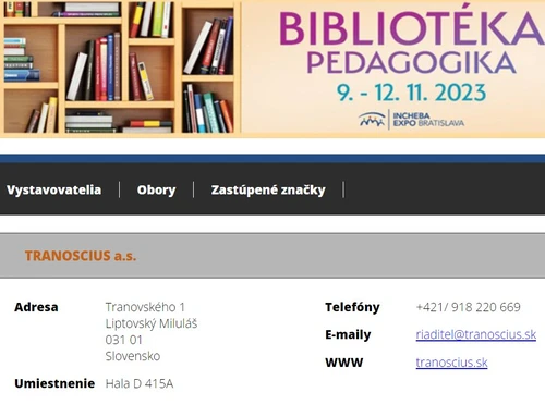 Tranoscius na Bibliotéke