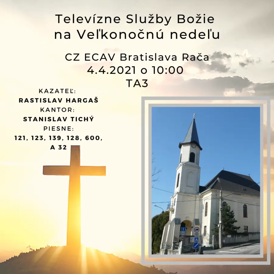 Veľkonočná nedeľa z Bratislavy Rače na TA3