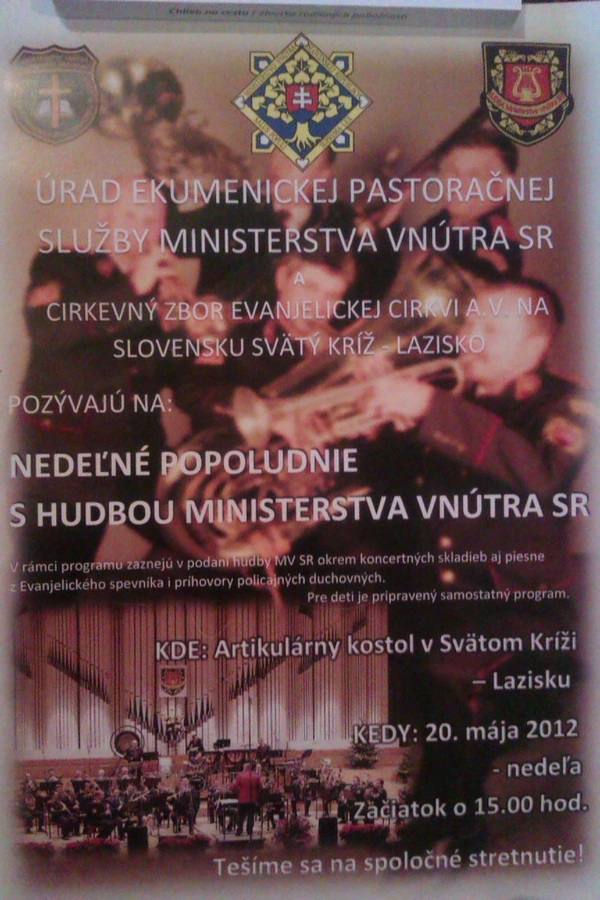 Hudba MV SR zahrá vo Svätom Kríži 