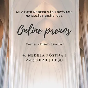 ONLINE prenosy- 22.3.2020