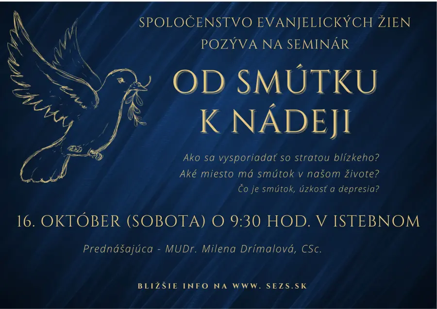 OD SMÚTKU K NÁDEJI (seminár SEŽ o sprevádzaní v smútku)