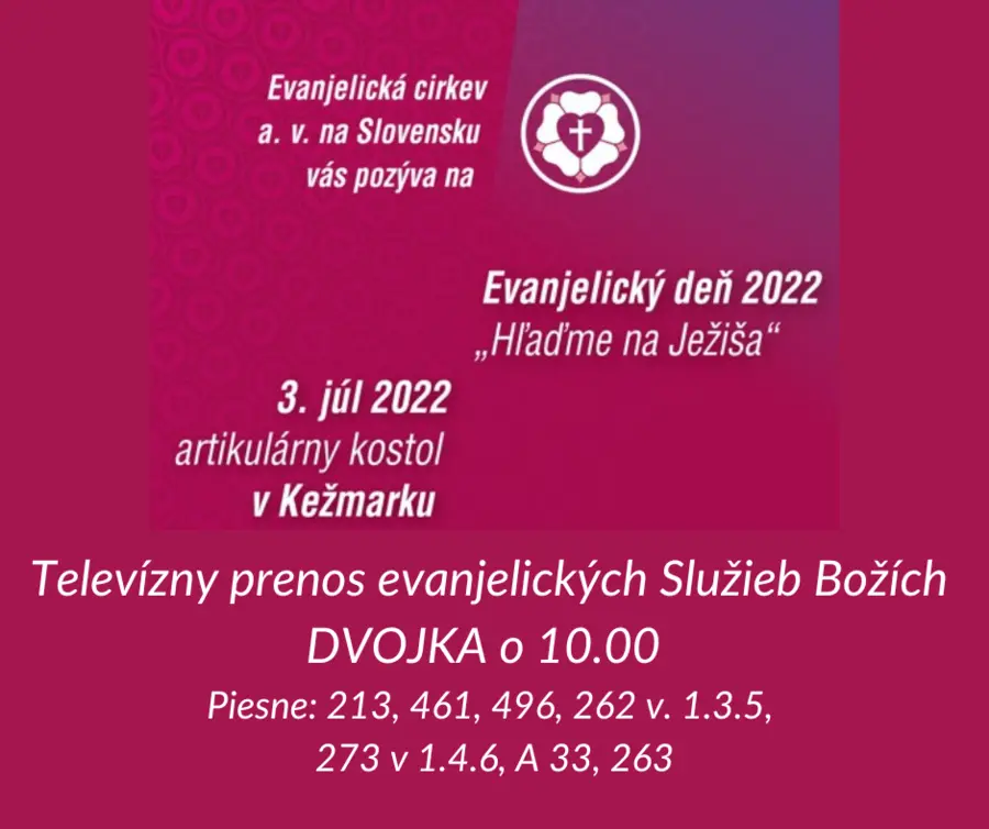 Prenos Služieb Božích z Kežmarku, 3.7.2022