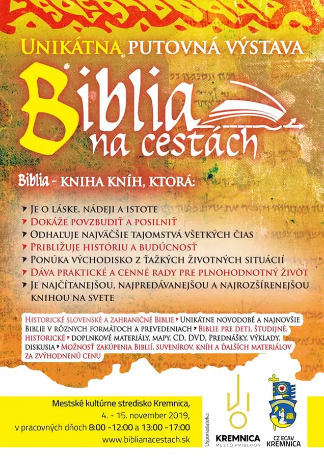 Biblia docestovala do Kremnice