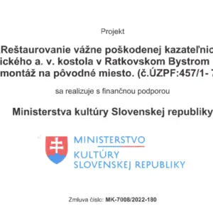 Kazateľnica v Ratkovskom Bystrom pomaly na svojom mieste