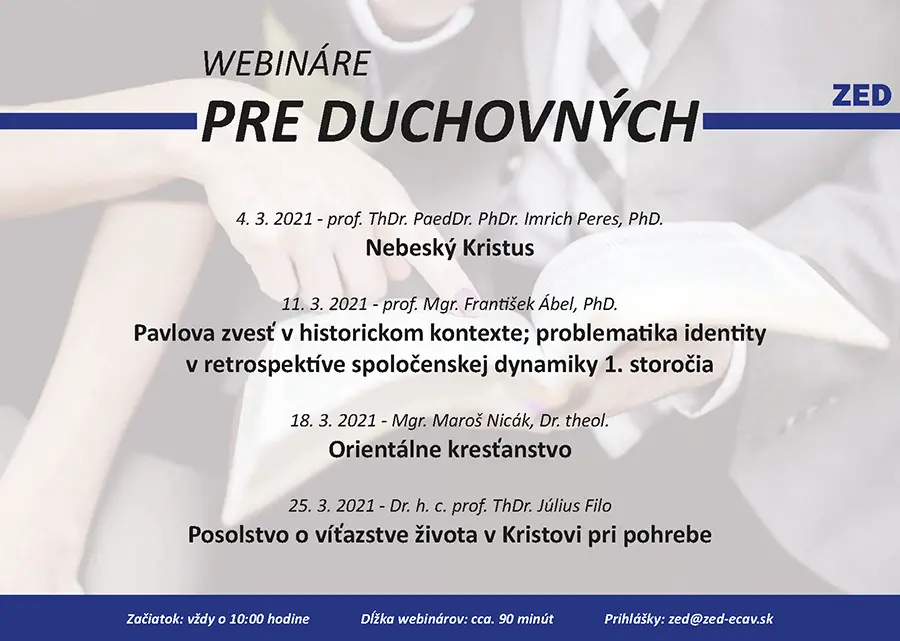 Webináre pre duchovných