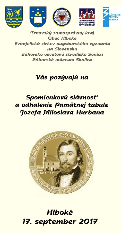 Spomienka na Hurbana v Hlbokom 17. 9.