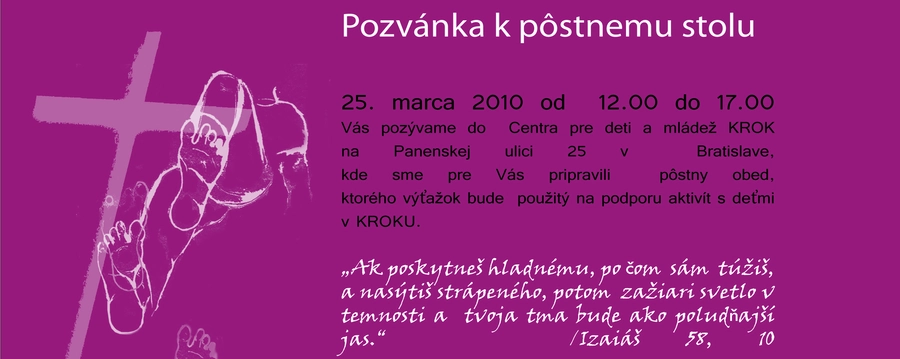 „Pôstny stôl“ 25. marca 2010