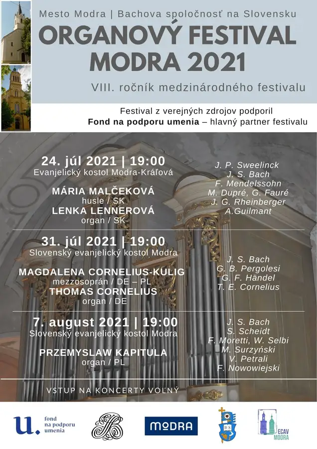 Organový festival v Modre