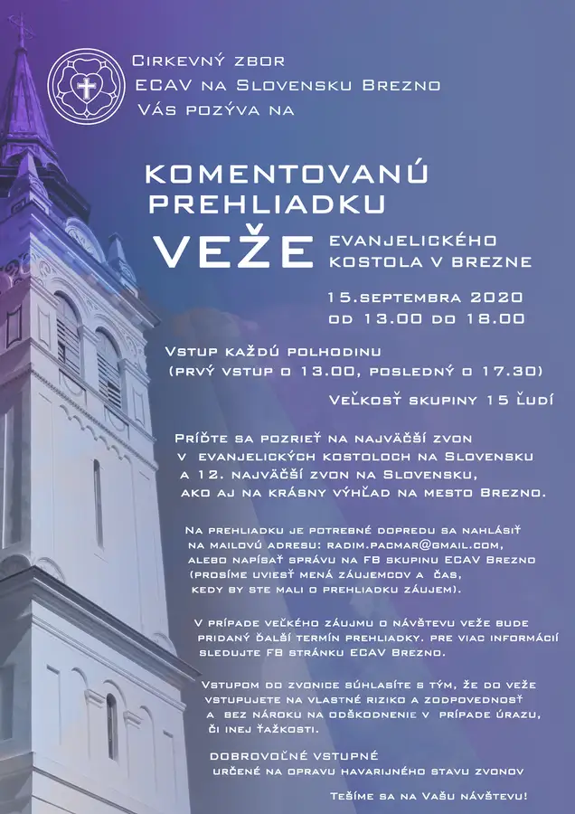 Prehliadka zvonice v Brezne