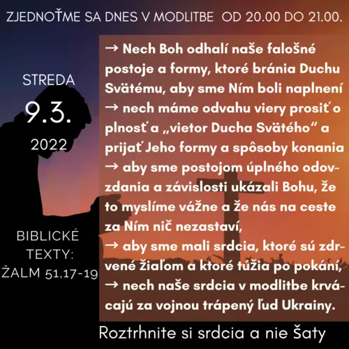 „ROZTRHNITE SI SRDCIA A NIE ŠATY“