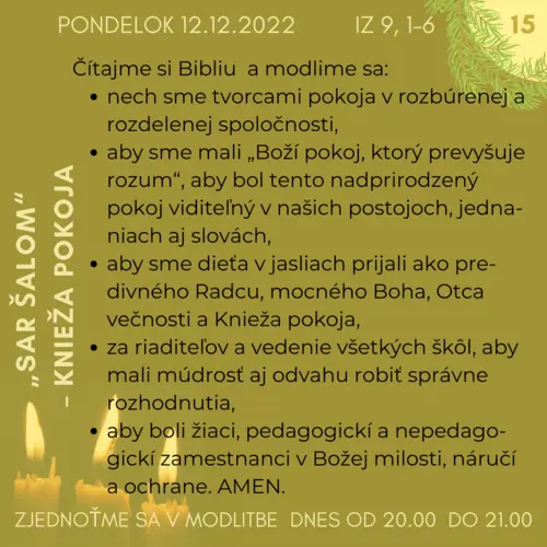 „SAr ŠALOM“ – KNIEŽA POKOJA