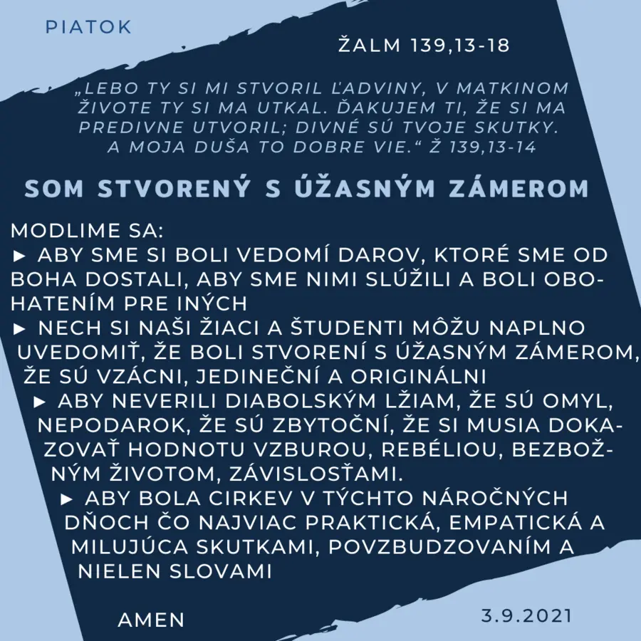 Som stvorený s úžasným zámerom