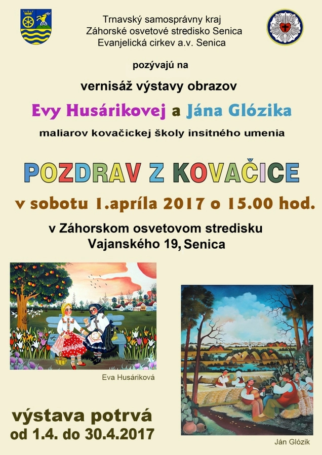 Vernisáž kovačickej insity v Senici  1. 4.