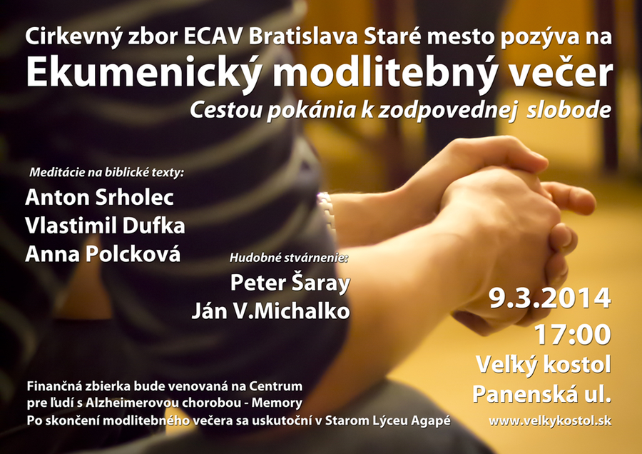 Ekumenický modlitebný večer 9. 3.