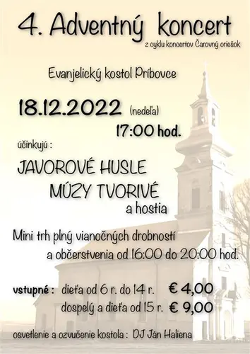 Adventný koncert v Príbovciach 