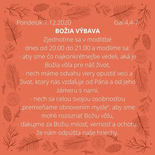 BOŽIA VÝBAVA