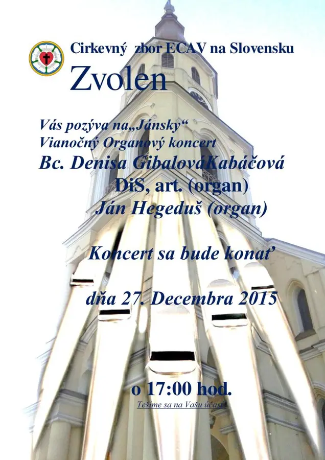 Vianočný koncert vo Zvolene 27. 12.