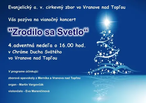 Adventný koncert vo Vranove 18. 12.