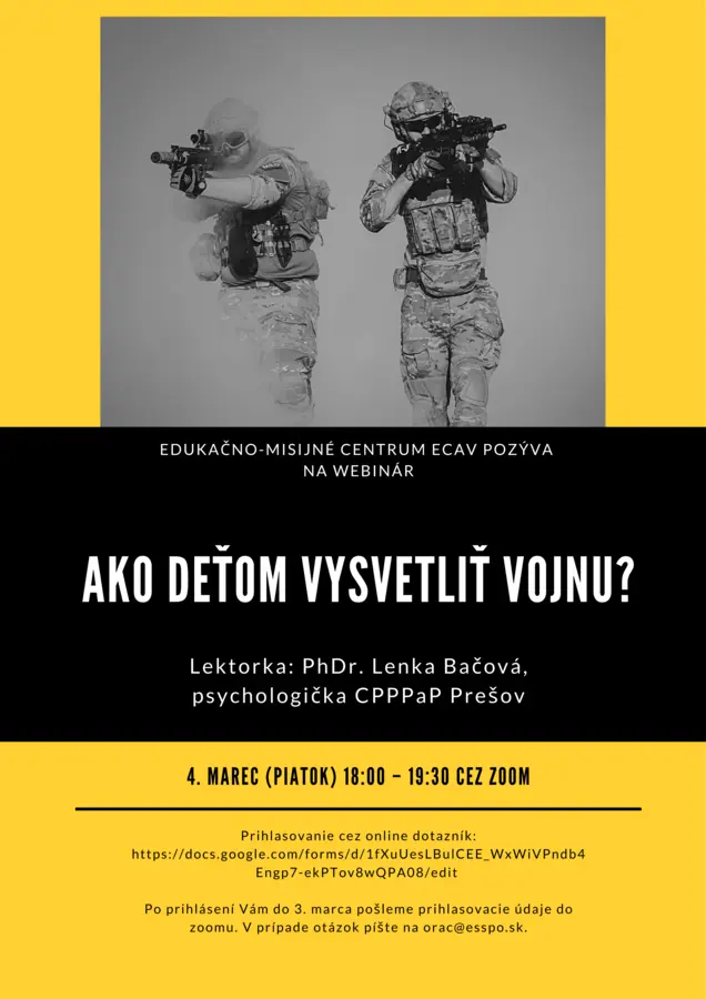 Webinár EMC: AKO DEŤOM VYSVETLIŤ VOJNU?