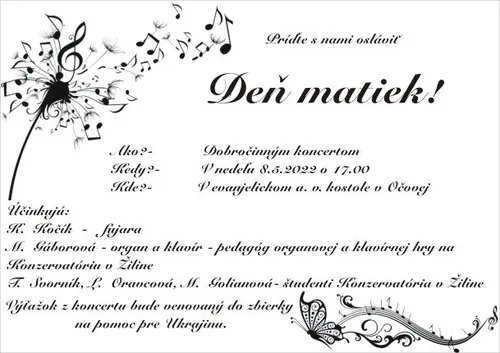 Dobročinný koncert v Očovej