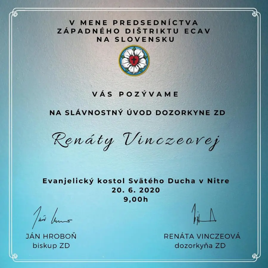 Úvod dozorkyne Renáty Vinczeovej