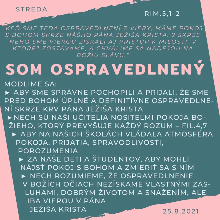 Som ospravedlnený