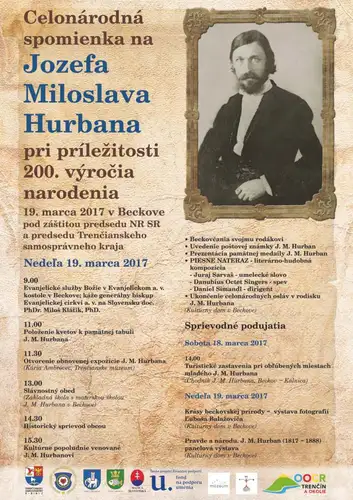 Celonárodná a celocirkevná spomienka na J. M. Hurbana  19. 3.