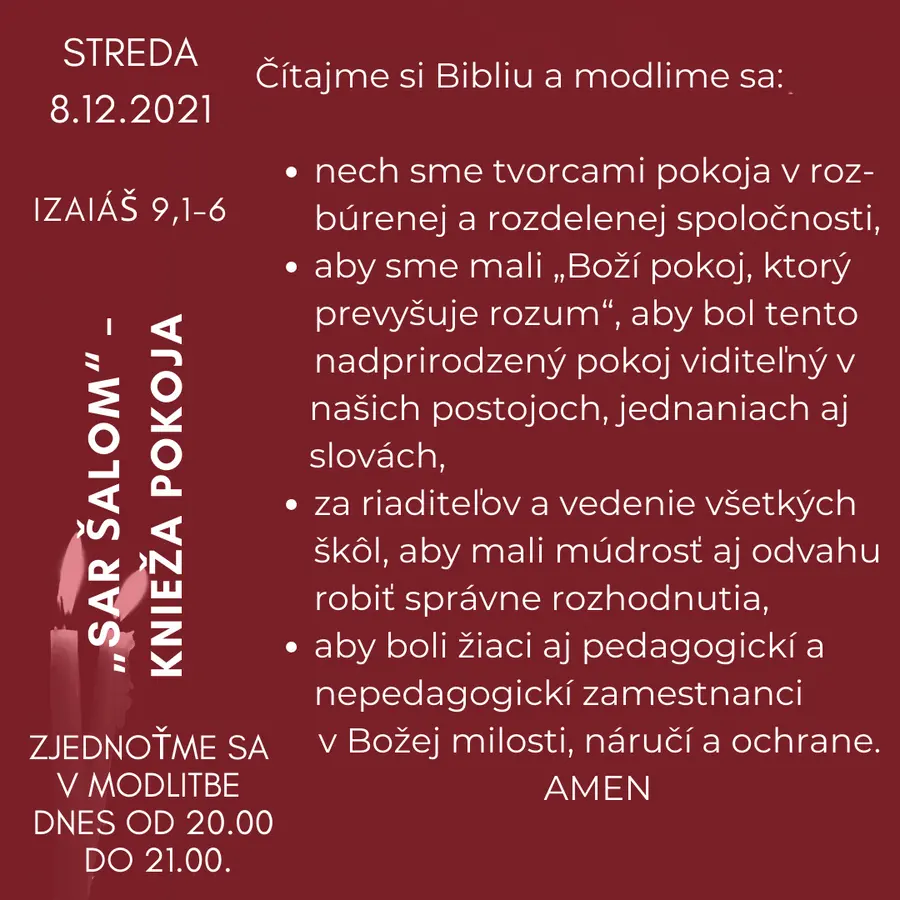 „SAR ŠALOM“ – KNIEŽA POKOJA