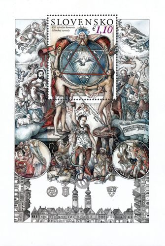 Post stamp commemorating the 400th Annyversary of the Synod of Zilina is the third most beautiful stam in the world