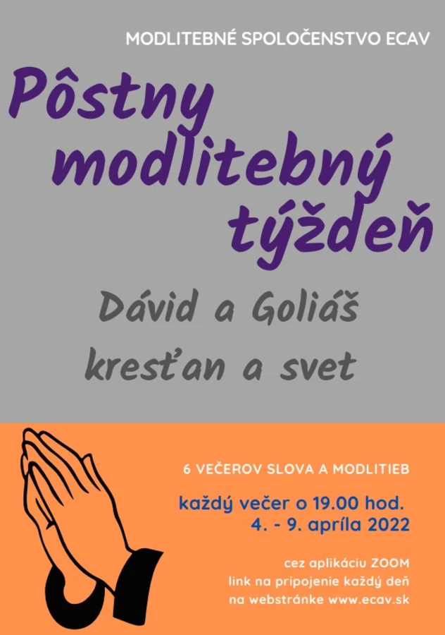 Pozvanie na ONLINE modlitebný týždeň MoS