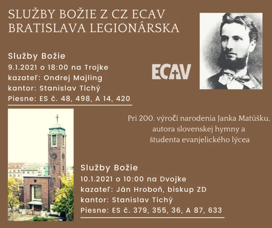 Služby Božie z CZ ECAV Bratislava Legionárska