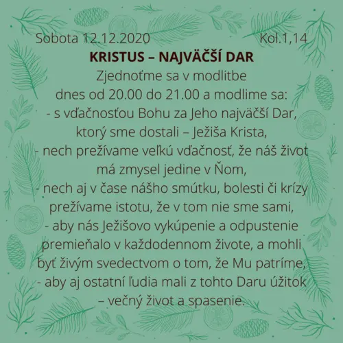 Kristus – najväčší dar