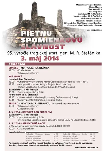 Spomienka na M. R. Štefánika 3. – 4. 5. 