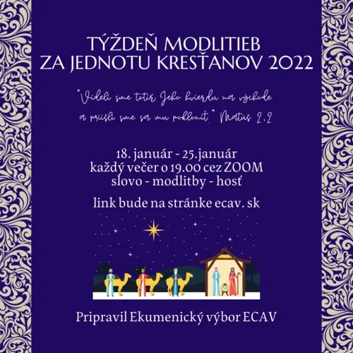 Online Týždeň modlitieb za jednotu kresťanov 2022