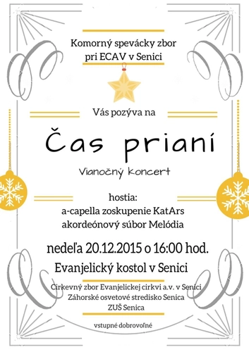 Vianočný koncert v Senici 20. 12.